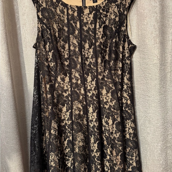 Metaphor Black and Gold Floral Midi Dress - Picture 2 of 5